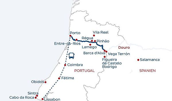 MS Douro Cruiser Reiseverlauf